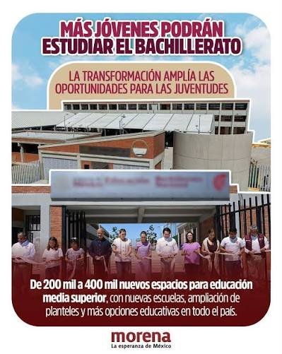 México amplía planteles y becas para que más alumnado continúen en las aulas